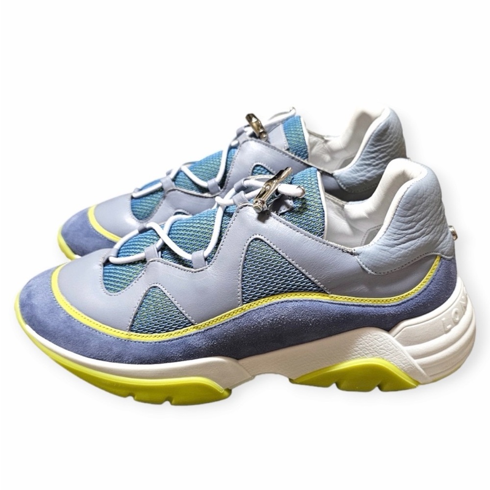 👹NWOT Longchamp Leather Freeminder Cloud Colorblock Trainers Athletic Lowtop 40